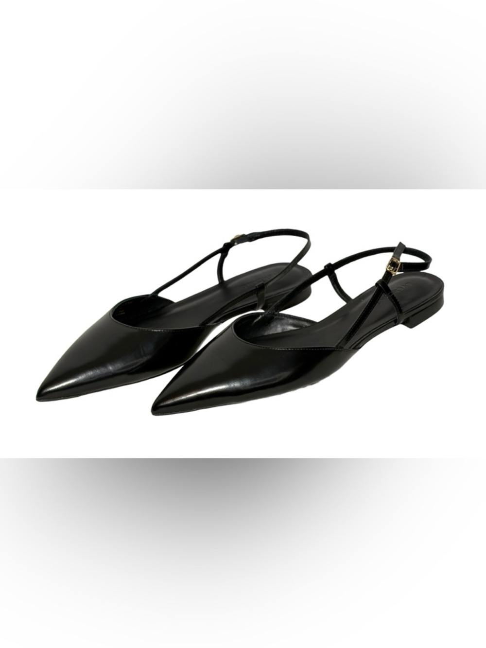 NIB Everlane The Studio Slingback Flat in Black, Size 10.5